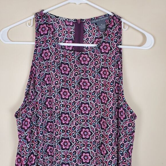 Chelsea & Theodore Purple Black Geometric Tank Size medium - Picture 2 of 6